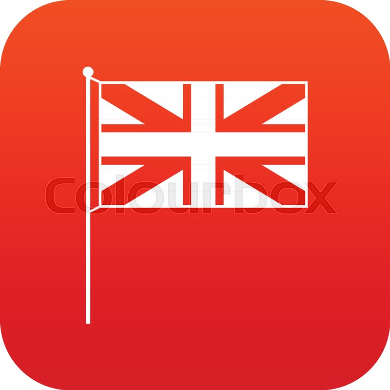800x800 Uk Flag Icon Digital Red For Any Design Isolated On White Vector