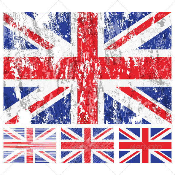 590x590 United Kingdom Grunge Flag Set By Julydfg Graphicriver