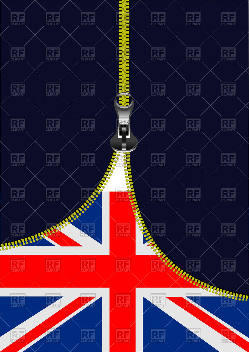851x1200 Zipper Opening Uk Flag Vector Image Vector Artwork Of