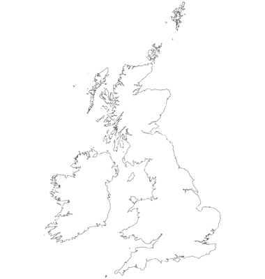 380x400 United Kingdom Map Outline Vector American Maps
