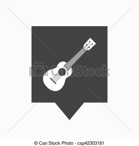 450x470 Isolated Tooltip With An Ukulele. Illustration Of An Isolated