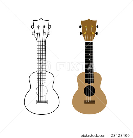 450x468 Ukulele Vector Illustration On White Backgroiund