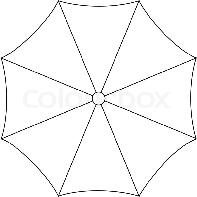 800x799 Umbrella On White Background Vector Illustration Stock Vector