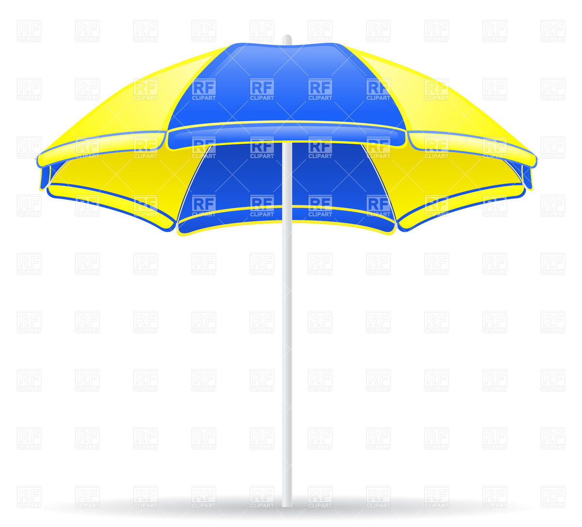 1200x1086 Yellow And Blue Beach Umbrella Vector Image Vector Artwork Of
