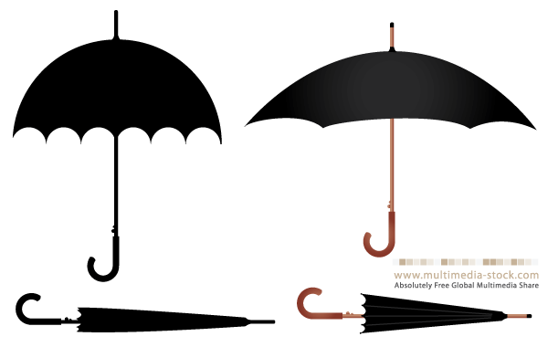 600x380 Free Umbrella Vector Set 123freevectors