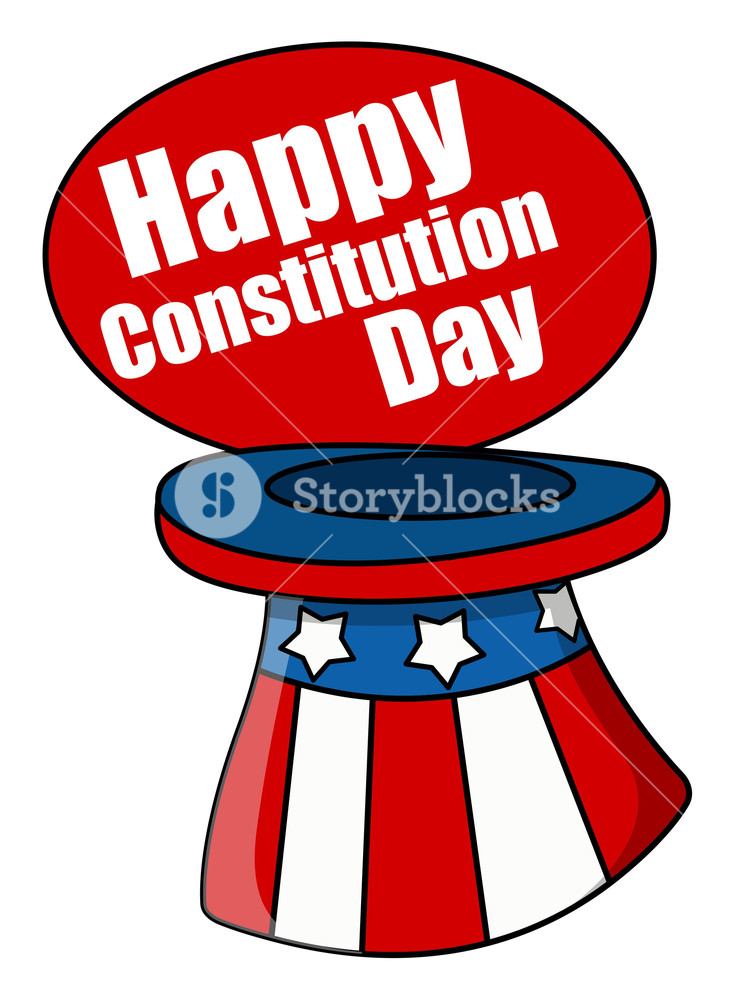 735x1000 Uncle Sam Hat Constitution Day Vector Illustration Royalty Free