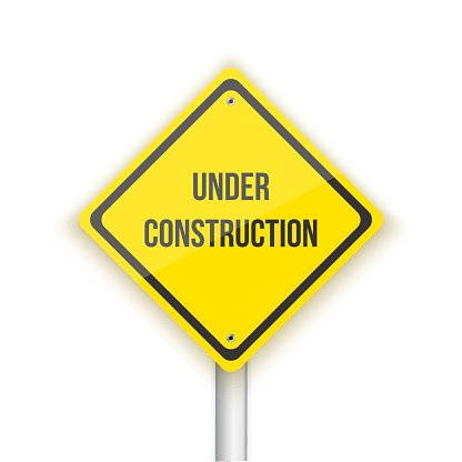416x416 Under Construction Vector Road Sign Website Maintana Stock Vectors
