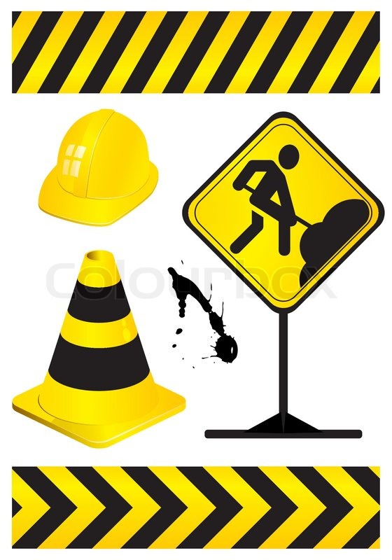 560x800 Collect Element Of Under Construction, Vector Illustration Stock