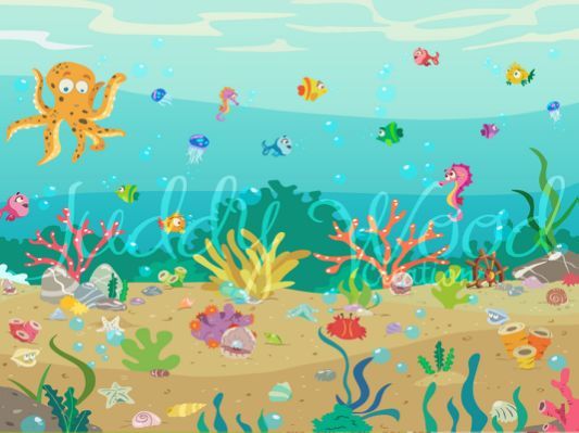 533x399 Life Under The Sea Vector Art
