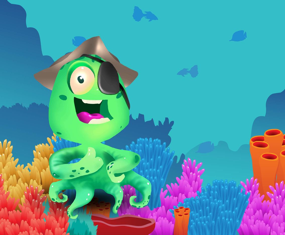 1136x936 Cartoon Octopus Under The Sea Vector Vector Art Amp Graphics