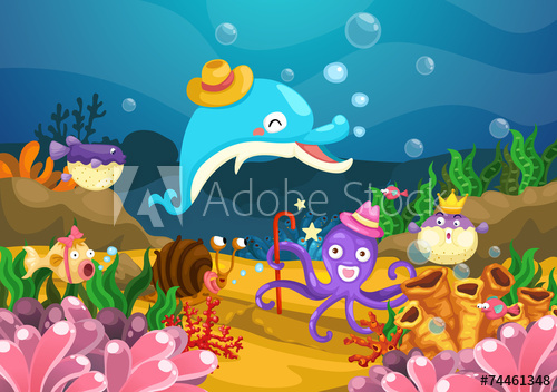 500x352 Marine Life Under The Sea Vector