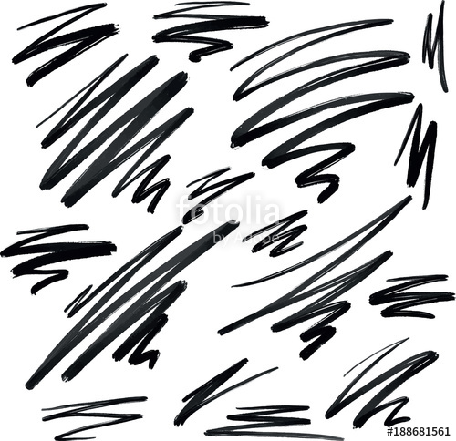 500x484 Wavy Underline Lines Hand Drawn Illustrations Stock Image And
