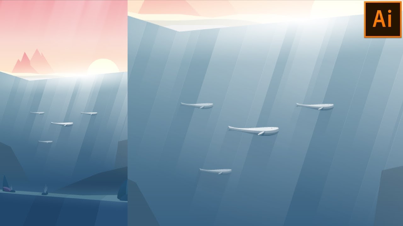 1280x720 Underwater Vector Illustration Adobe Illustrator Tutorial