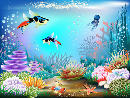 425x319 Free Vector Underwater Free Vector Download (151 Free Vector) For