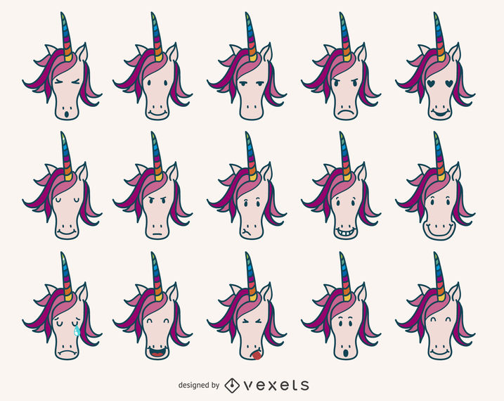 717x570 Unicorn Emoji Collection