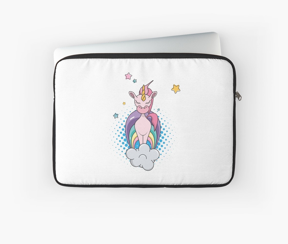 1181x999 Vector Flat Funny Magic Unicorn On Cloud Isolated On White