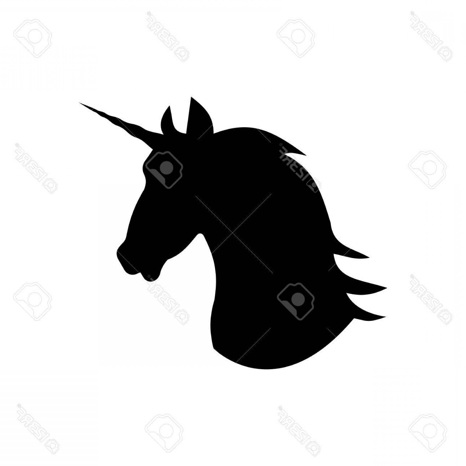 1560x1560 Unicorn Silhouette Head Vector Createmepink