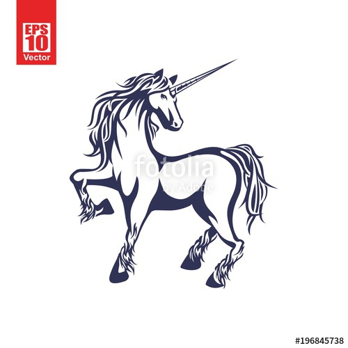 500x500 Unicorn Vector Illustration Stock Image And Royalty Free Vector