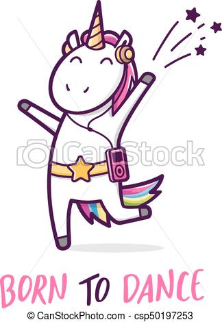 324x470 Cute Dancing Unicorn. Vector Cartoon Illustration. Cute Unicorn