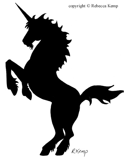 395x500 Unicorn Clipart Shadow