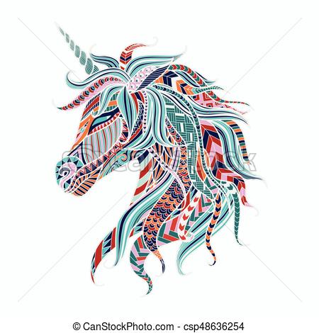 450x470 Zendoodle Design Colorful Unicorn For Design Element. Vector