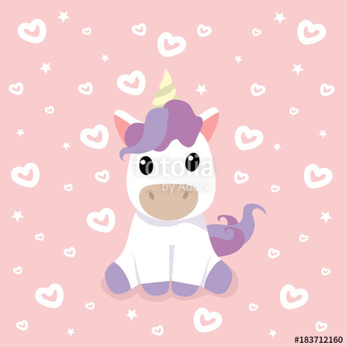 500x500 Cute Cartoon Unicorn Vector Stock Image And Royalty Free Vector