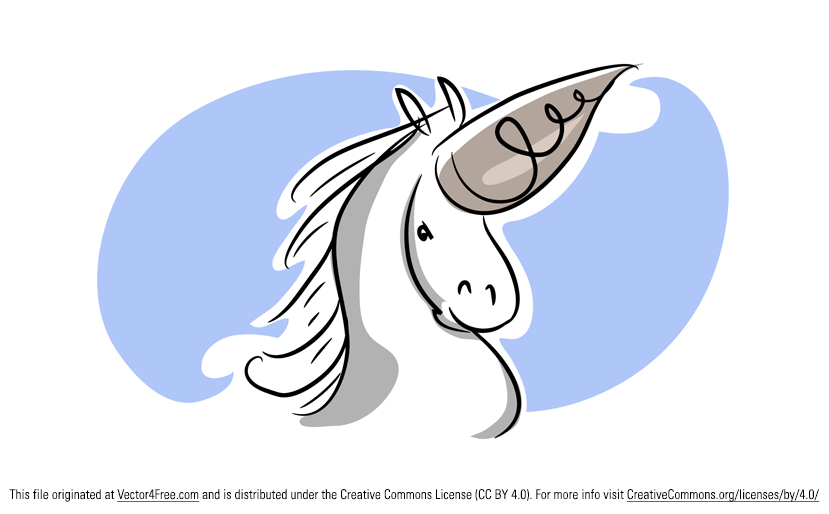 829x514 Free Unicorn Vector Graphics