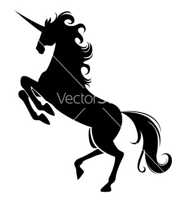 380x400 Unicorn Vector Art