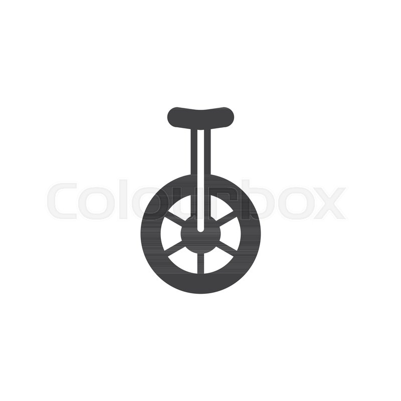 800x800 Unicycle Icon Vector, Filled Flat Sign, Solid Pictogram Isolated