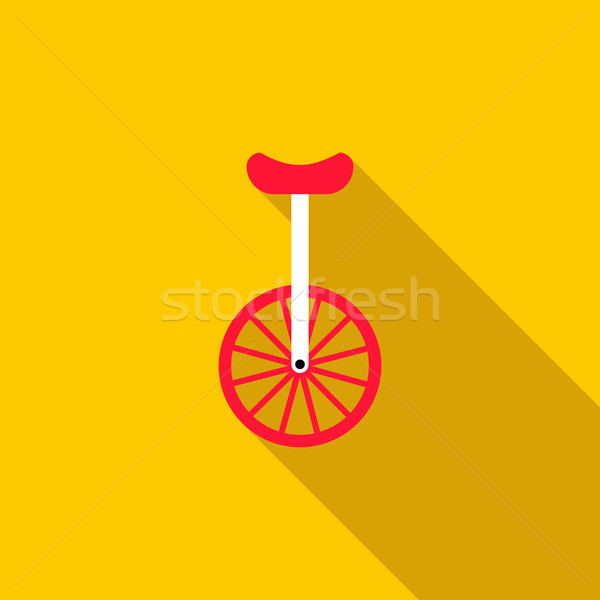 600x600 Unicycle Or One Wheel Bicycle Icon Vector Illustration Ivan