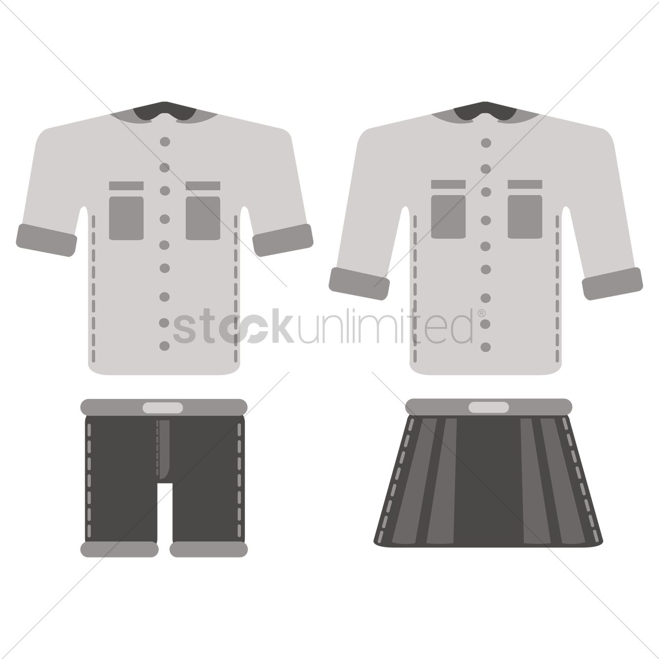 1300x1300 School Uniform Vector Image
