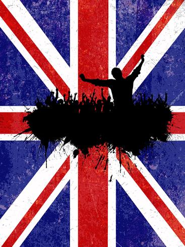 367x490 Grunge Party Background With Union Jack Flag