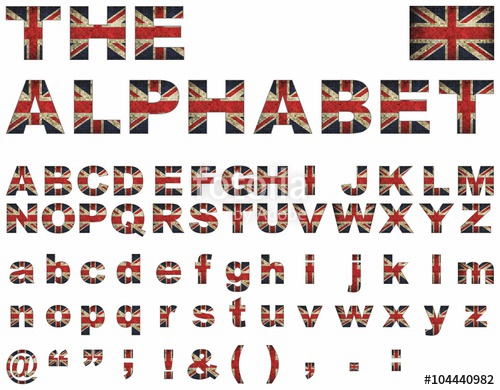 500x390 British Flag Font