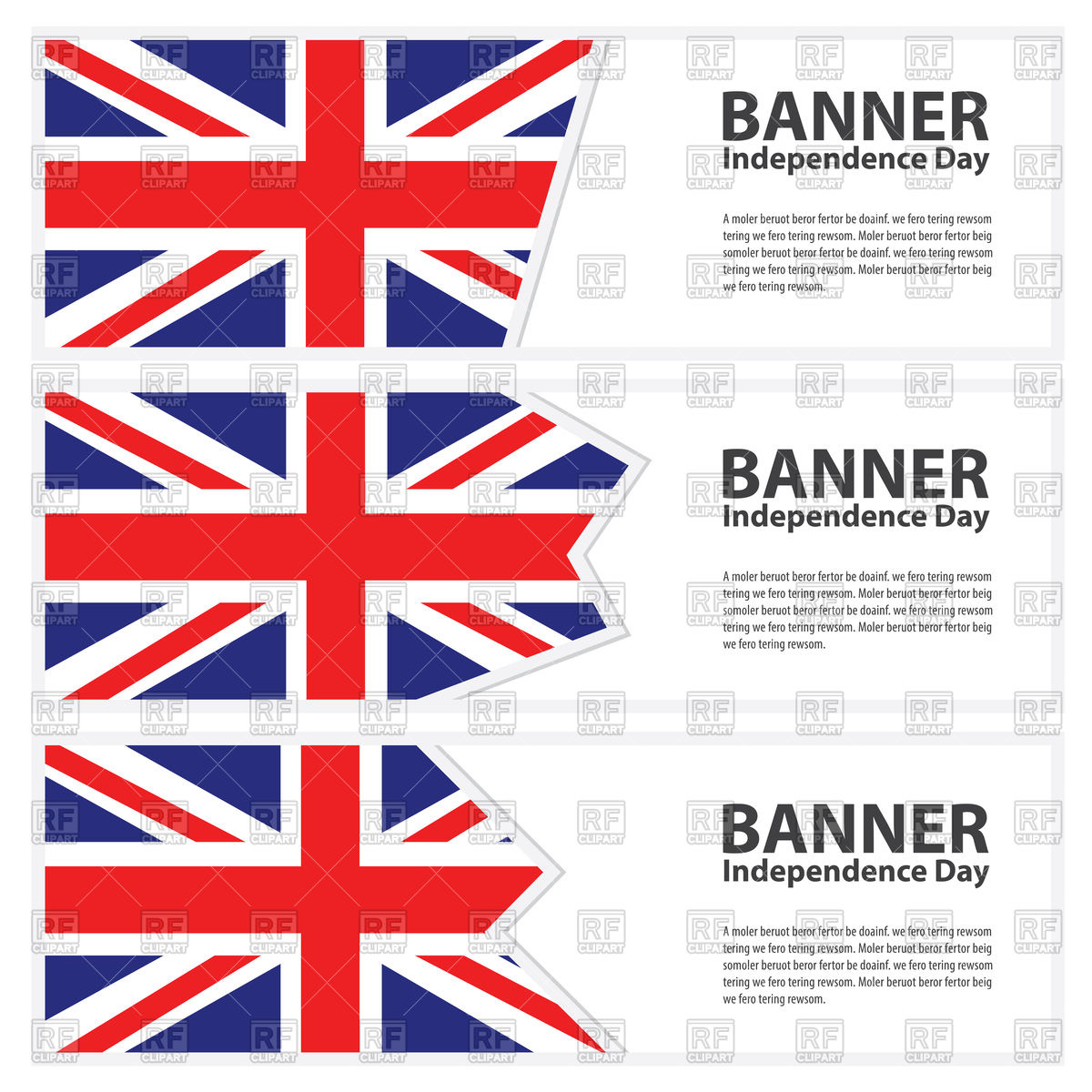 1200x1200 United Kingdom Flag Banners Vector Image Vector Artwork Of