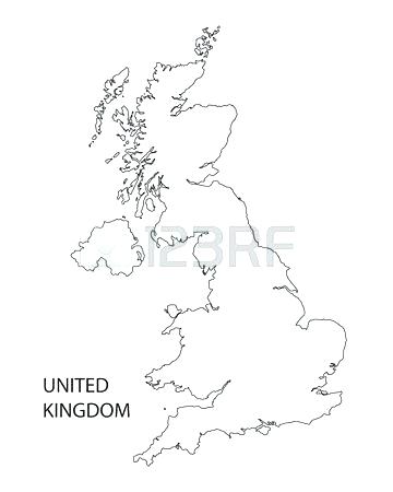 360x450 Free Vector Map United Kingdom Great Outline Template Parachinar