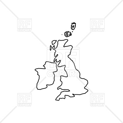 400x400 Map Of United Kingdom Ouline Icon Vector Image Vector Artwork Of