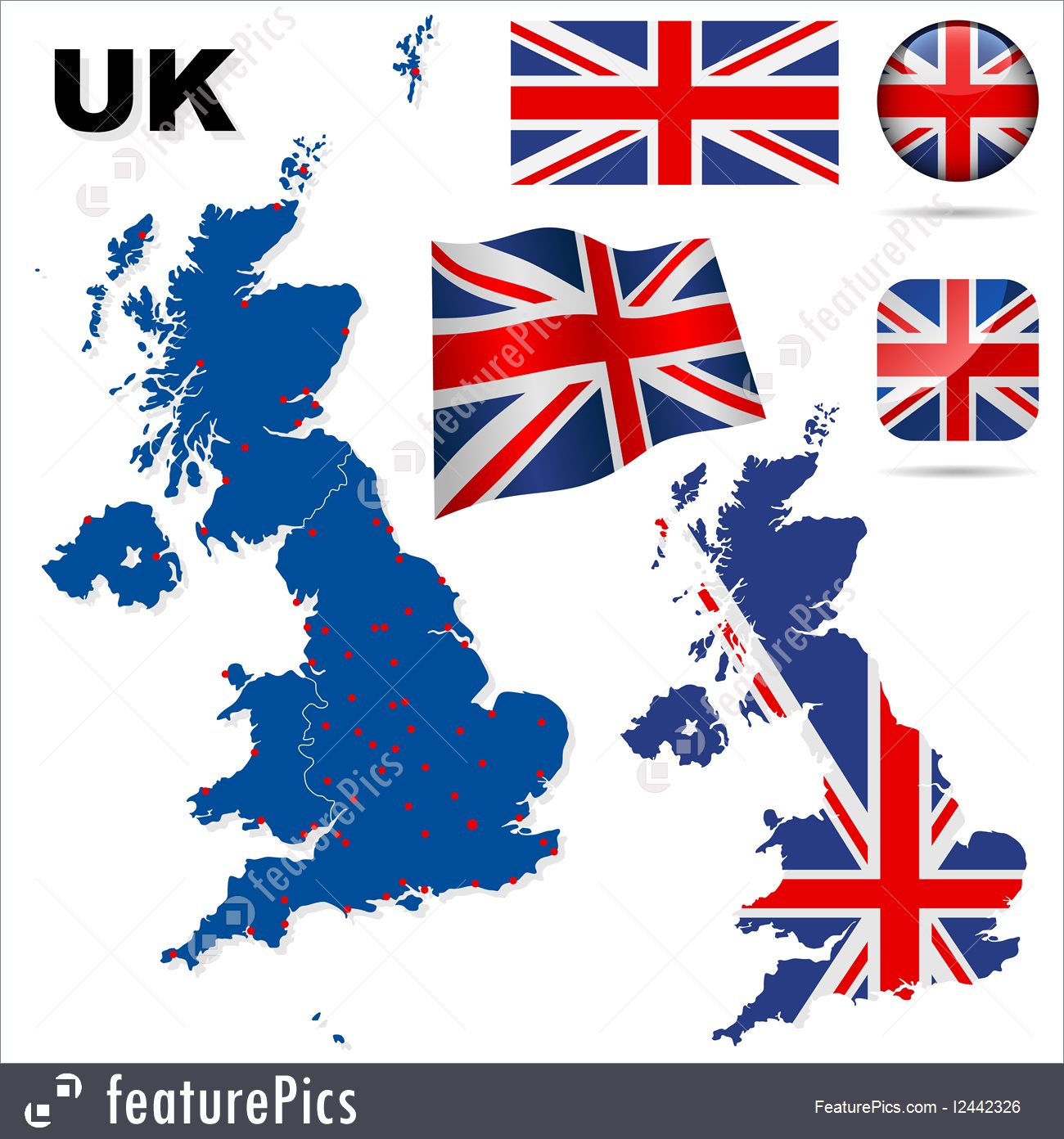 1300x1392 United Kingdom Vector Set.
