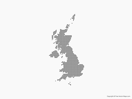 460x345 Vector Maps Of Great Britain Free Vector Maps