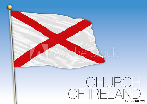 500x354 Church Of Ireland Flag, United Kingdom, Vector Illustration