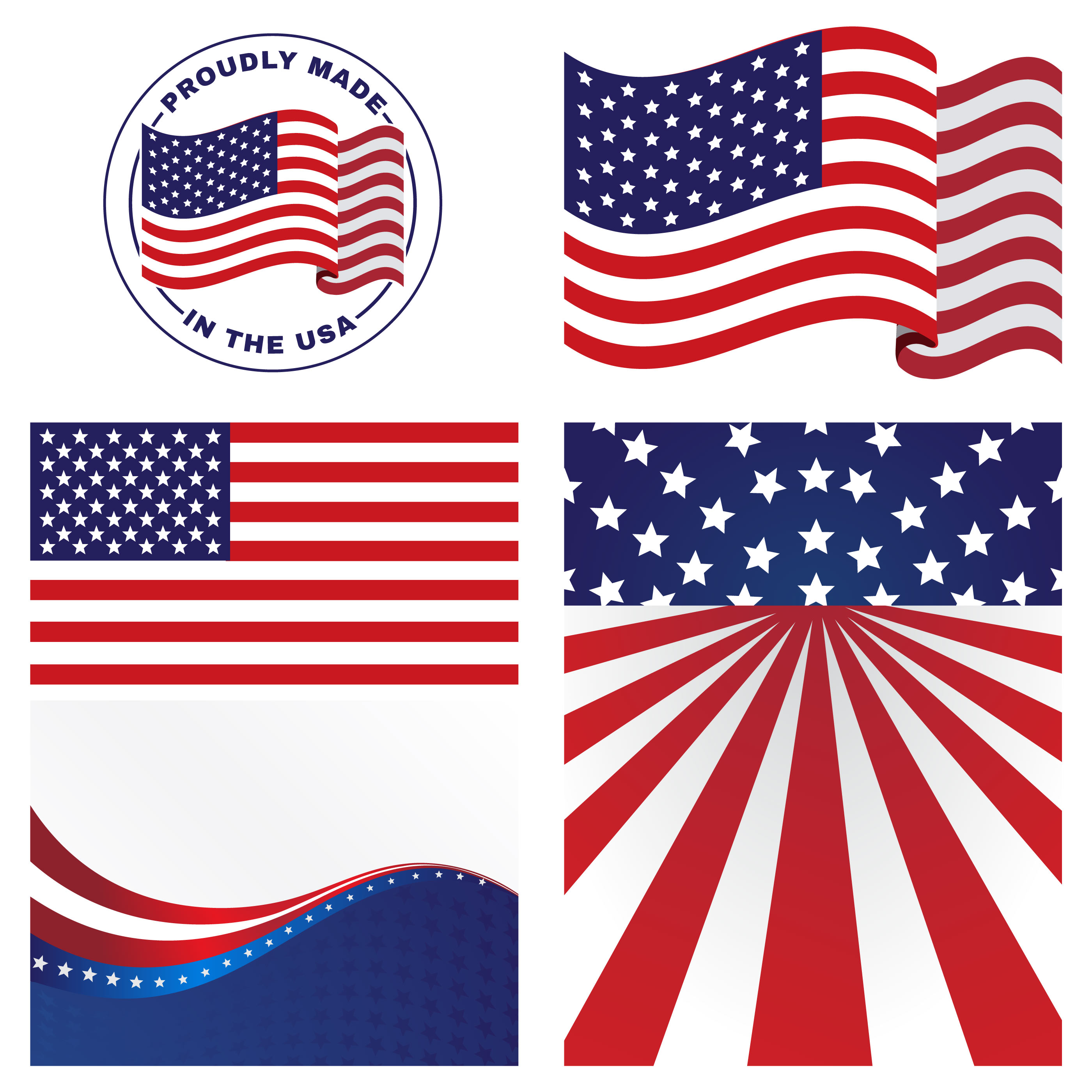2800x2800 Us Flags Vectors