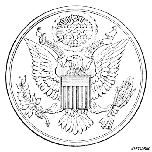 500x500 Web Art Design First Great Seal Of United States Of America 001