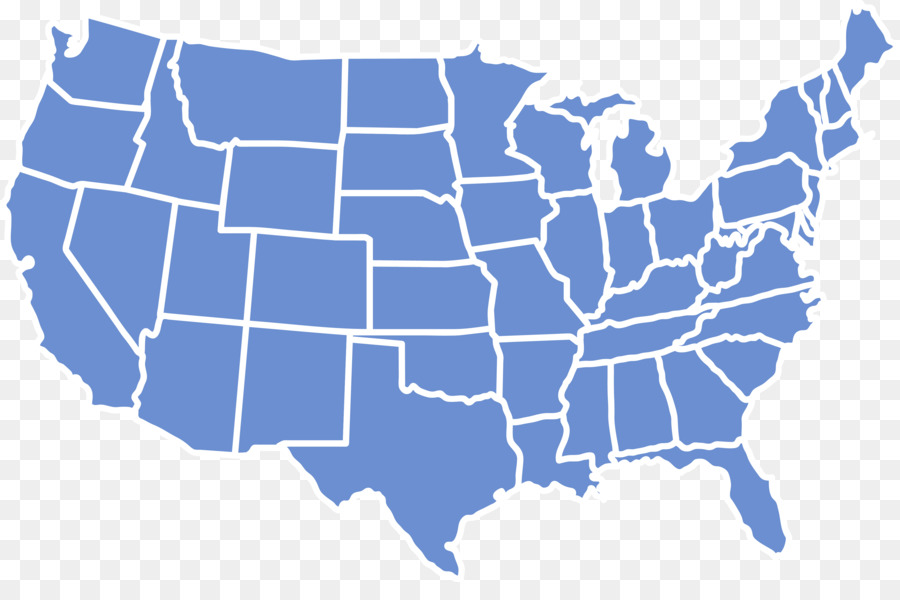 900x600 United States Vector Map Royalty Free Clip Art