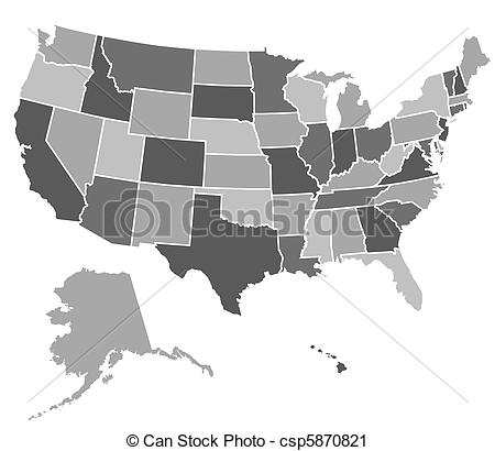 450x410 United States Clipart Icon Vector