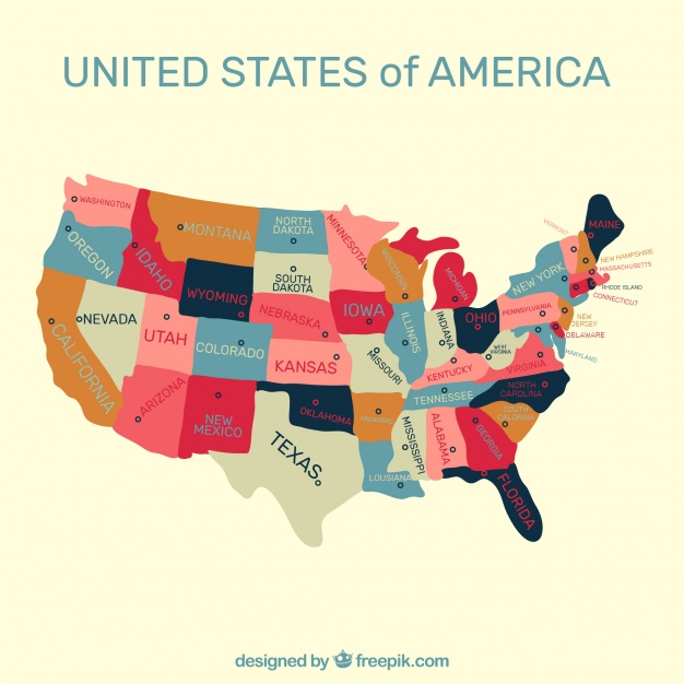 626x626 United States Of America Map Background Vector Free Download