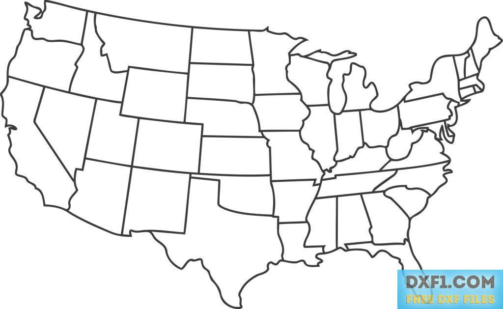 1024x629 Usa Map Vector Free Download