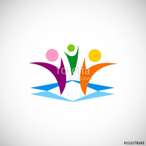 500x500 Group People Unity Colorful Logo Stock Image And Royalty Free