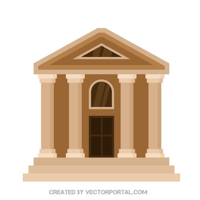 660x660 University Building Vector Image
