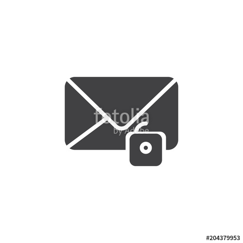 500x500 Unlock Email Vector Icon. Filled Flat Sign For Mobile Concept And