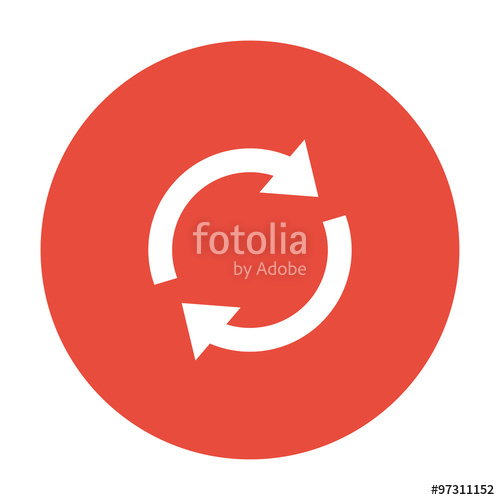 500x500 Update Icon. Vector Illustration Stock Image And Royalty Free