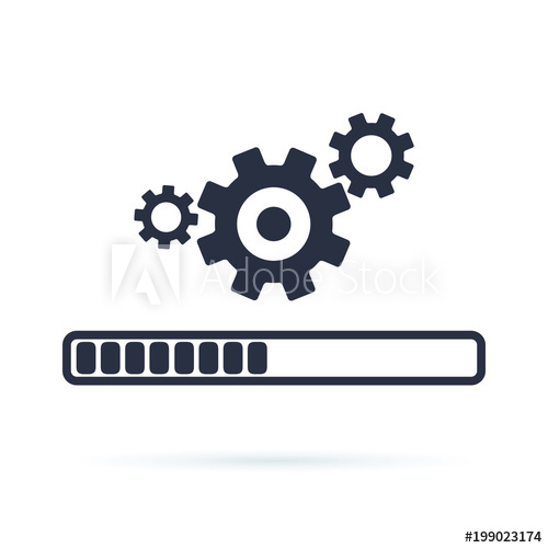 500x500 Update System Icon Vector. Modern Flat Design Vector Illustration